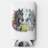 Horses framed by flowers selters dosenkühler (Vorderseite)