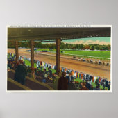 Horses Going to the Post at Race Track Poster (Vorne)