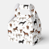 Horses Horseshoe Horse Saddles Birthday Geschenkschachtel (Rückseite)