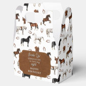 Horses Horseshoe Horse Saddles Birthday Geschenkschachtel (Geöffnet)