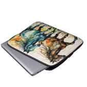 Horses in the Pasture Laptopschutzhülle (Vorne Knopf)