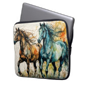 Horses in the Pasture Laptopschutzhülle (Vorderseite Links)