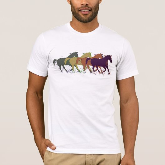 Horses. Landtiere T-Shirt (Vorderseite)