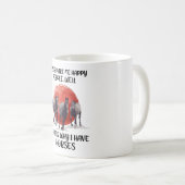 Horses Make Me Happy People Gift For Horse Lovers Kaffeetasse (VorderseiteRechts)