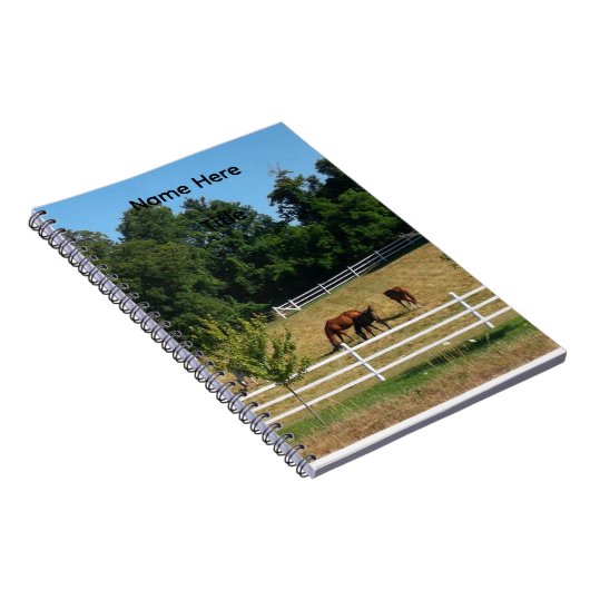 Horses Notebook Notizblock (Rechte Seite)