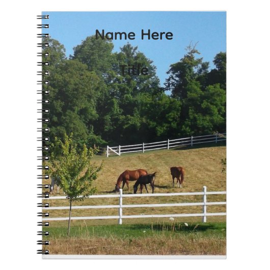 Horses Notebook Notizblock (Vorderseite)