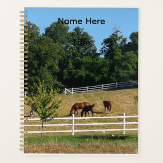 Horses Notebook Planer