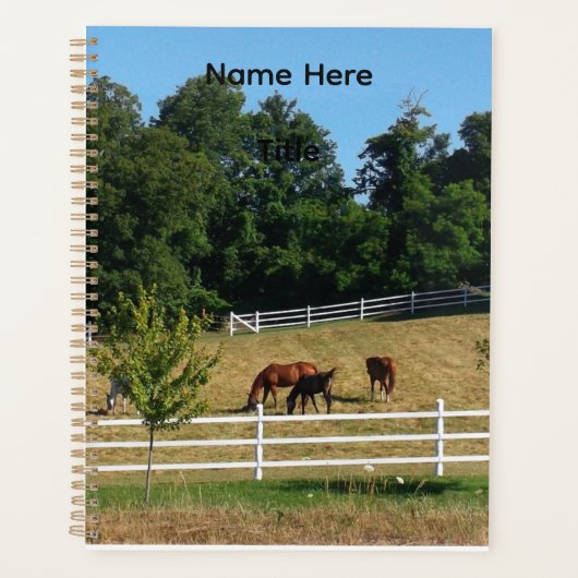 Horses Notebook Planer (Vorderseite)