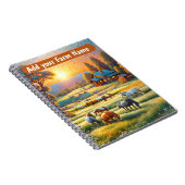 Horses on Farm Wildflower Meadow Notizblock (Rechte Seite)