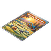 Horses on Farm Wildflower Meadow Notizblock (Linke Seite)