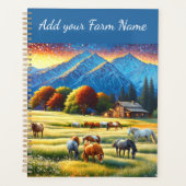 Horses on Farm Wildflower Meadow Planer (Vorderseite)