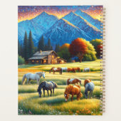 Horses on Farm Wildflower Meadow Planer (Rückseite)