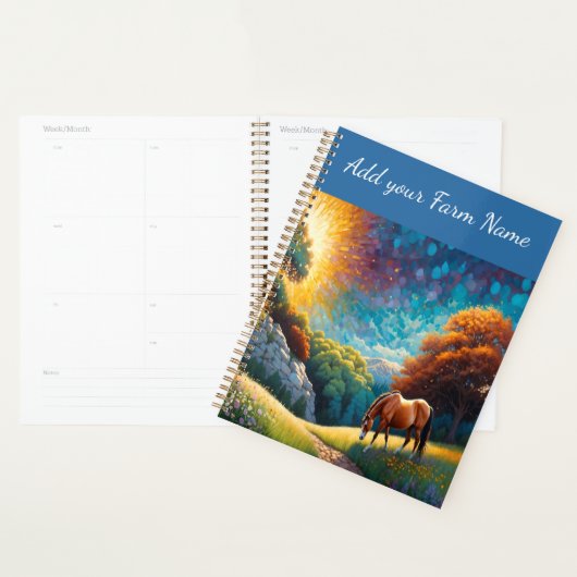 Horses on Farm Wildflower Meadow Planer (Anzeige)