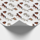 Horses Pattern wrapping paper Geschenkpapier (Ecke)
