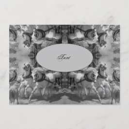 Horses –Pferde – Marmor Marmo marble marbre Begleitkarte