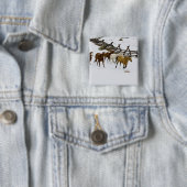 Horses Running in Snow Button (Beispiel)