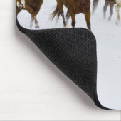 Horses Running in Snow Mousepad (Ecke)