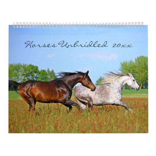 Horses Unbridled Wildlife Photography Custom Year Kalender (Titelbild)