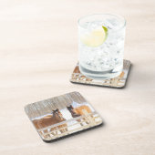 Horses Vermont Winter Hard Plastic Coaster Getränkeuntersetzer (Rechte Seite)