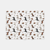 Horses Watercolor Horseshoe Horse Saddles Fleecedecke (Vorderseite (Horizontal))