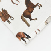 Horses Watercolor Horseshoe Horse Saddles Fleecedecke (Ecke)