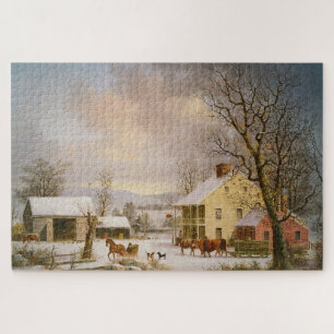 Horses   Winter im Land   George Durrie Puzzle