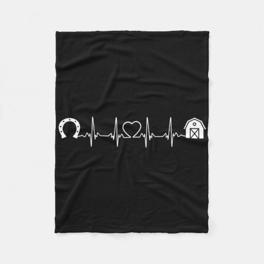Horsescute Ss Niedlich Ss Barn Heartbeat Rid Fleecedecke (Vorderseite)