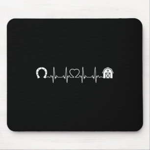 Horsescute Ss Niedlich Ss Barn Heartbeat Rid Mousepad