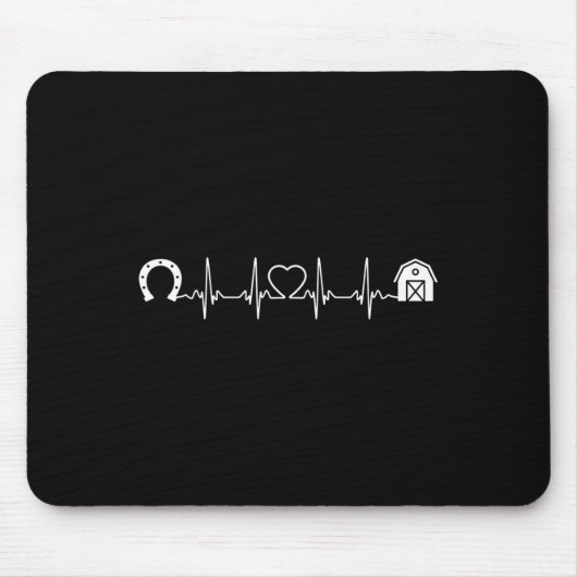Horsescute Ss Niedlich Ss Barn Heartbeat Rid Mousepad (Vorne)