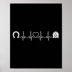 Horsescute Ss Niedlich Ss Barn Heartbeat Rid Poster