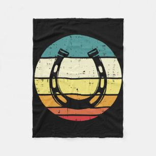 Horsescute Ss Niedlich Ss Sunset Retro Horseback Fleecedecke