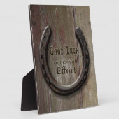 Horseshoe A Viel Glück Symbol Plaque Fotoplatte (Seite)