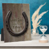 Horseshoe A Viel Glück Symbol Plaque Fotoplatte (Seite)