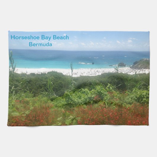 Horseshoe Bay Beach, Bermuda Geschirrtuch (Horizontal)
