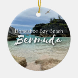 Horseshoe Bay Beach Bermuda Keramik Ornament