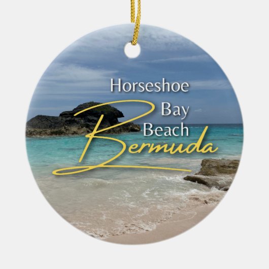 Horseshoe Bay Beach Bermuda Keramik Ornament (Vorne)
