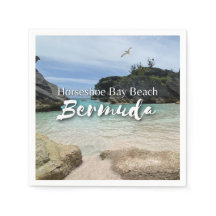 Horseshoe Bay Beach Bermuda Paper Napkin