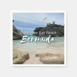 Horseshoe Bay Beach Bermuda Paper Napkin Serviette