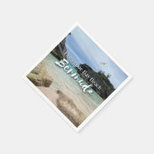 Horseshoe Bay Beach Bermuda Paper Napkin Serviette (Ecke)