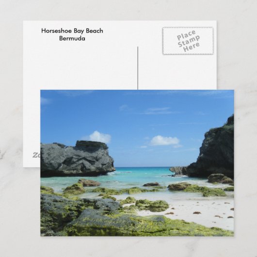 Horseshoe Bay Beach Rocks Postkarte (Vorne/Hinten)