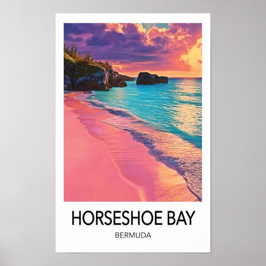 Horseshoe Bay Bermuda Travel Poster (Vorne)
