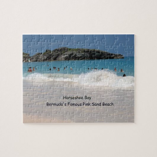 Horseshoe Bay, Bermudas berühmter Sandstrand in Ro Puzzle (Horizontal)