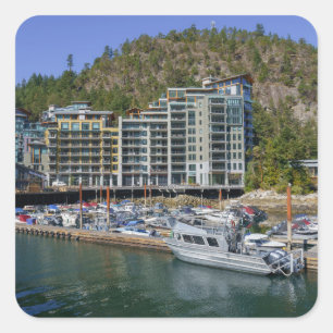 Horseshoe Bay Vista Quadratischer Aufkleber