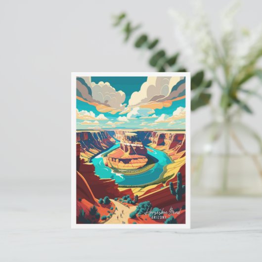 Horseshoe Bend Arizona Postkarte (Stehend Vorderseite)