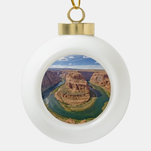 Horseshoe Bend, Arizona, USA Keramik Kugel-Ornament (Vorderseite)