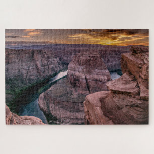 Horseshoe Bend bei Sonnenuntergang Puzzle