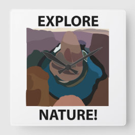 Horseshoe Bend Entdecken Sie die Natur Horseshoe B Quadratische Wanduhr