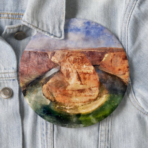 Horseshoe Bend in Grand Canyon Wasserfarbe Button