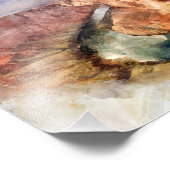 Horseshoe Bend in Grand Canyon Wasserfarbe Fotodruck (Ecke)