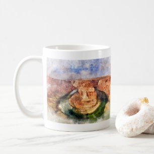 Horseshoe Bend in Grand Canyon Wasserfarbe Kaffeetasse
